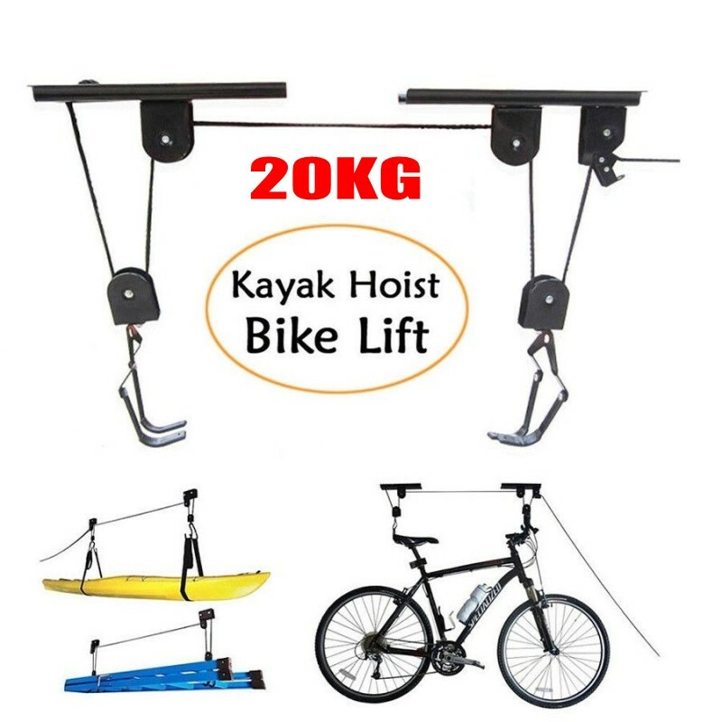 bicycle hoist pulley system